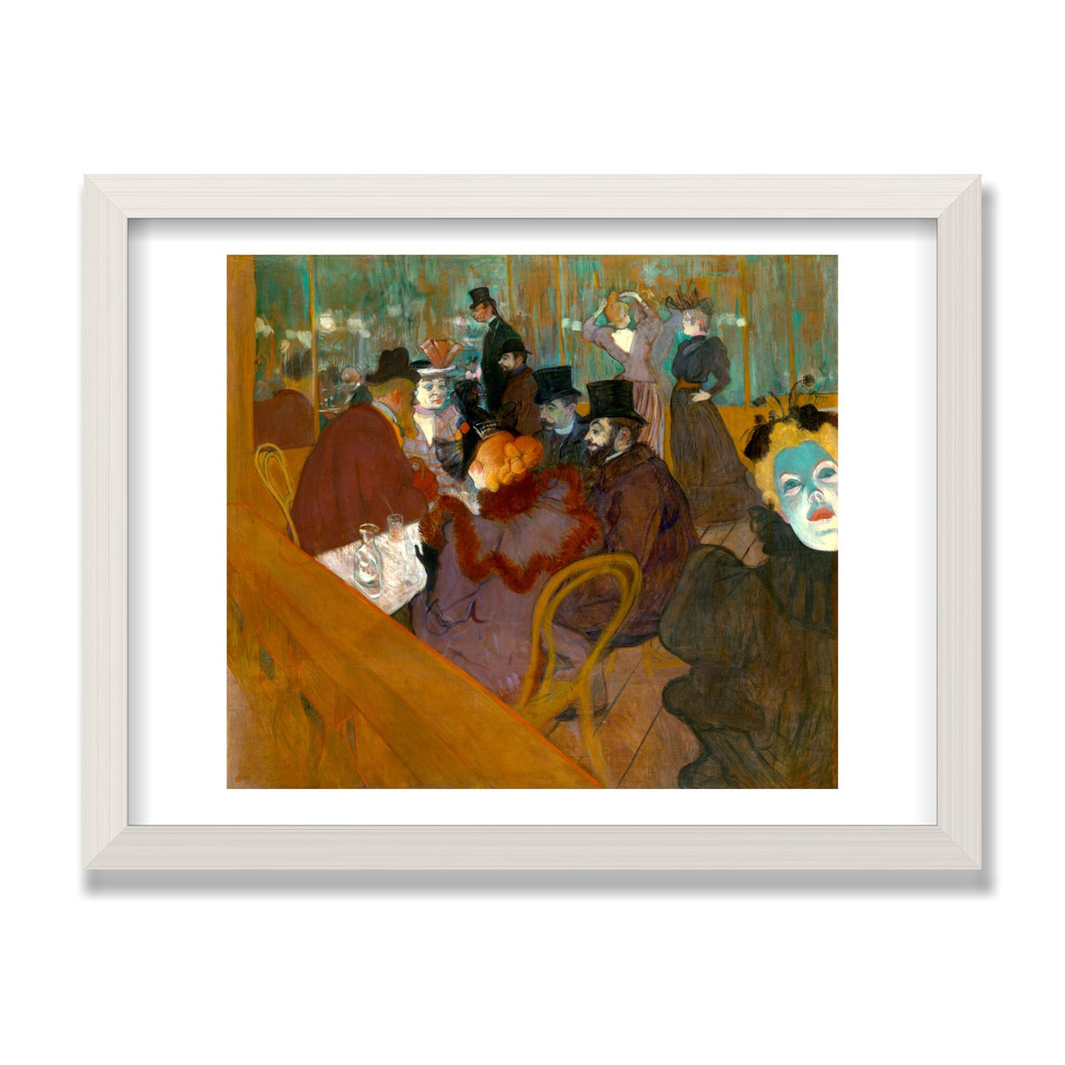 At the Moulin Rouge, 12 × 16 in, White Oak frame