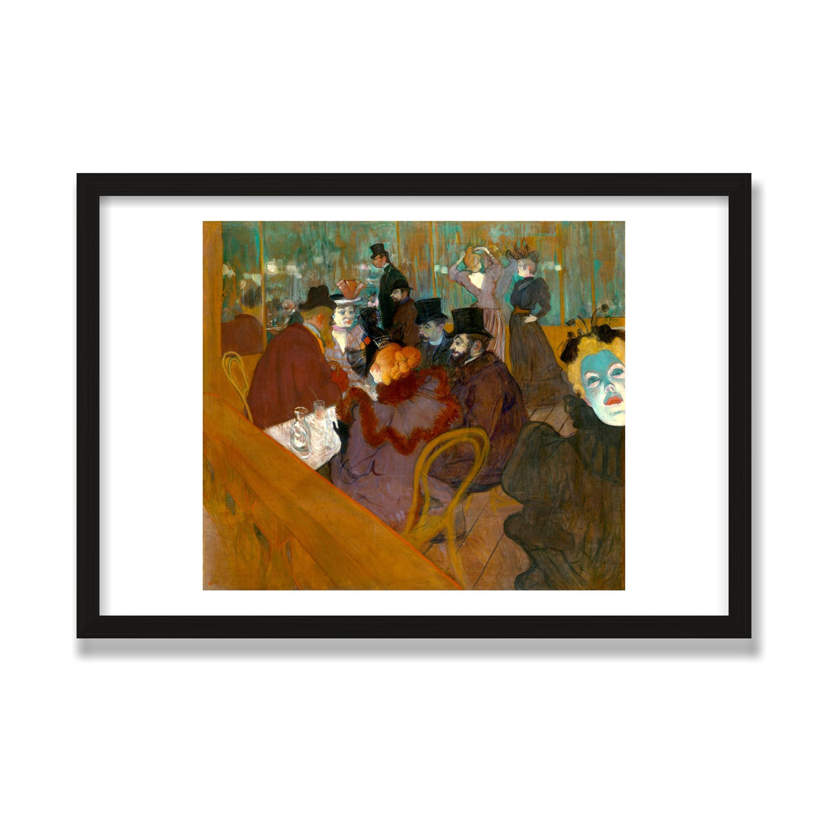 At the Moulin Rouge, 16 × 24 in, Black Oak frame