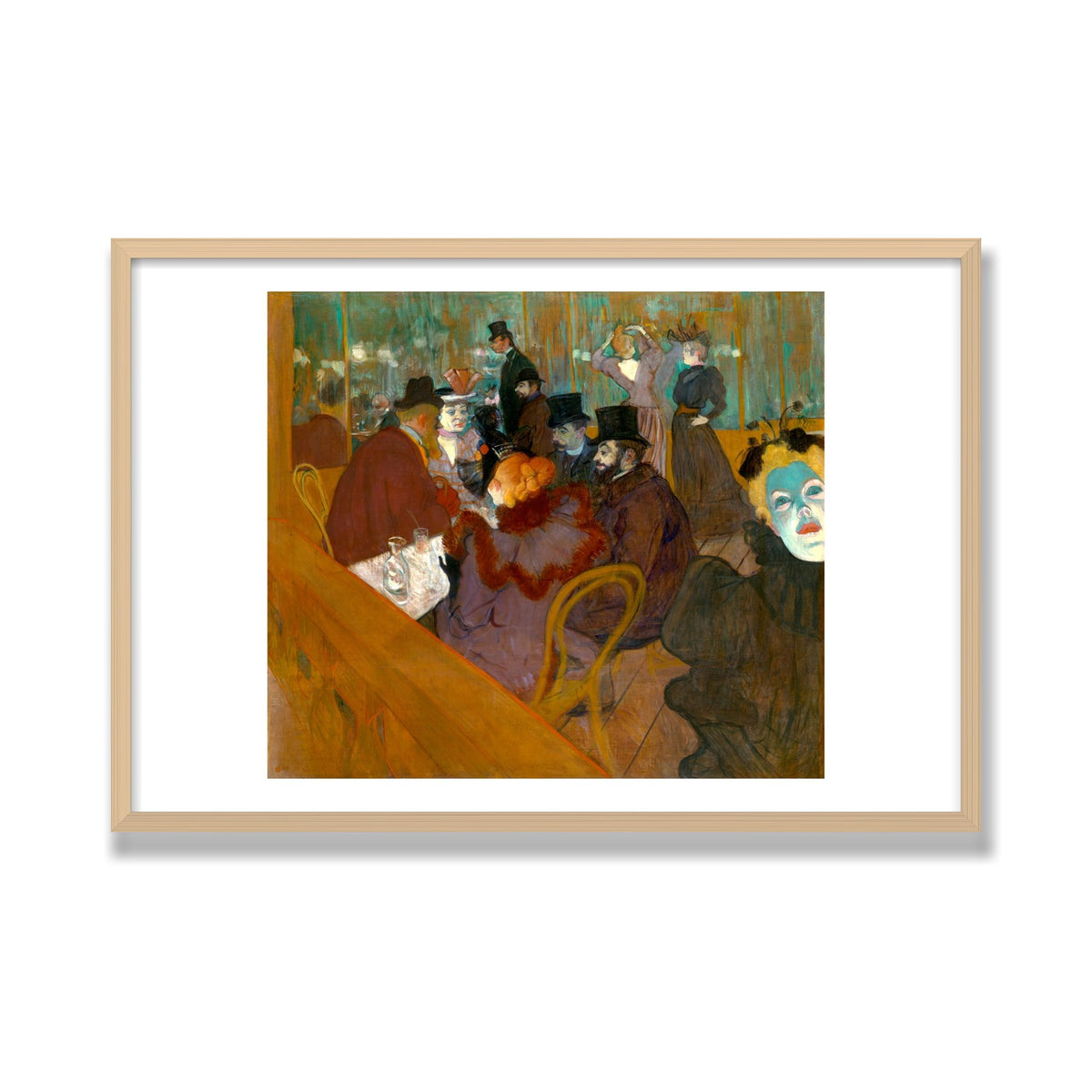 At the Moulin Rouge, 24 × 36 in, Natural Oak frame