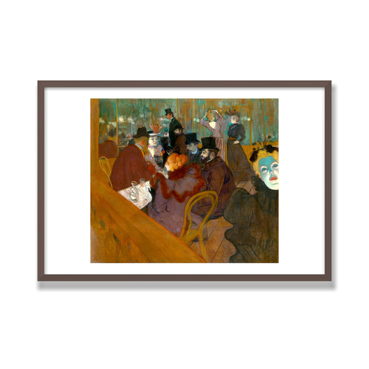 At the Moulin Rouge, 24 × 36 in, Walnut frame