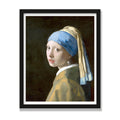 Girl with a Pearl Earring, 16 × 20 in, Black Oak frame