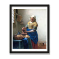 The Milkmaid, 16 × 20 in, Black Oak frame