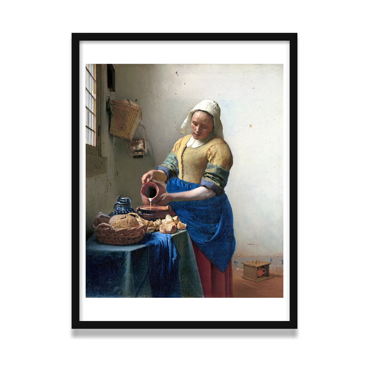 The Milkmaid, 24 × 32 in, Black Satin frame