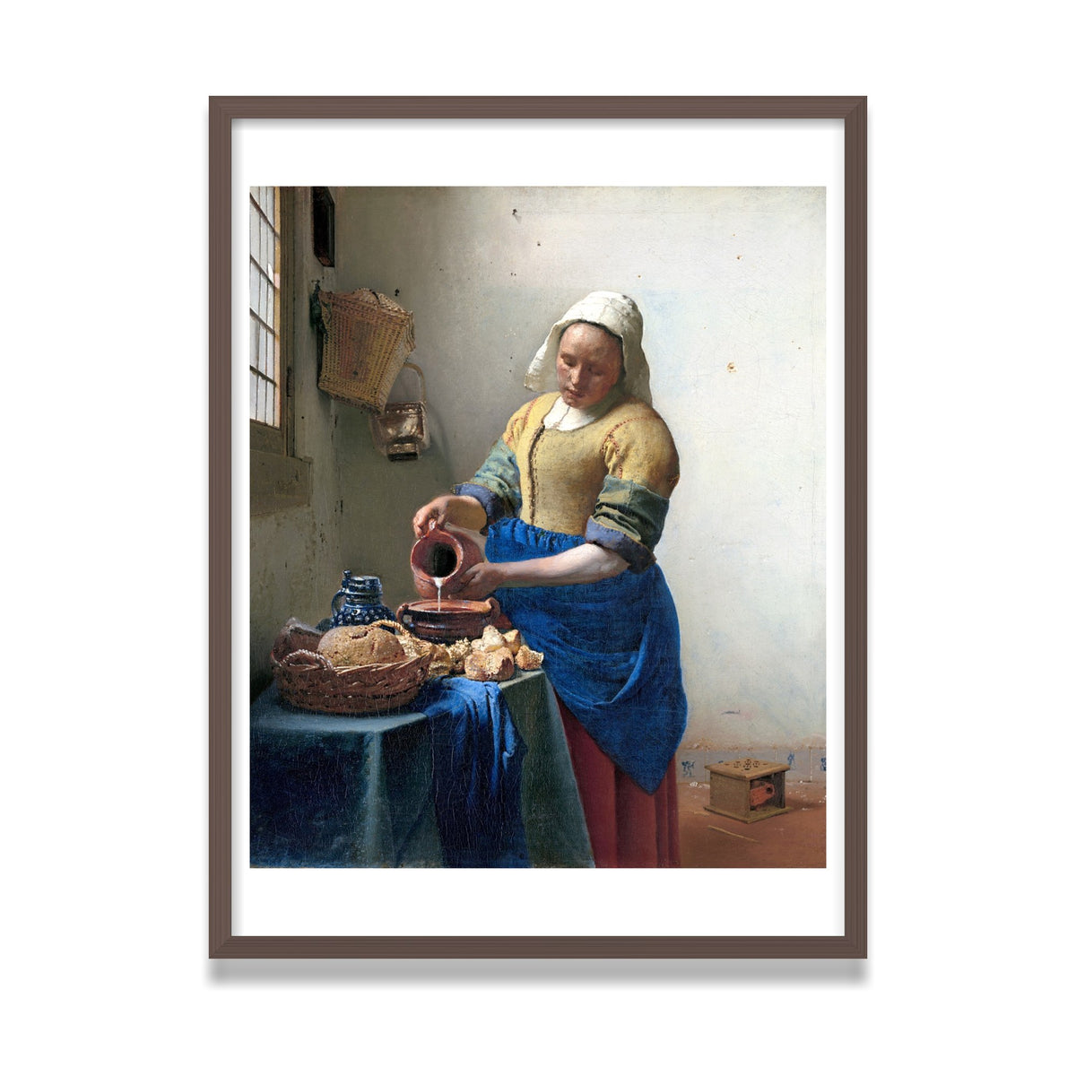 The Milkmaid, 24 × 32 in, Walnut frame