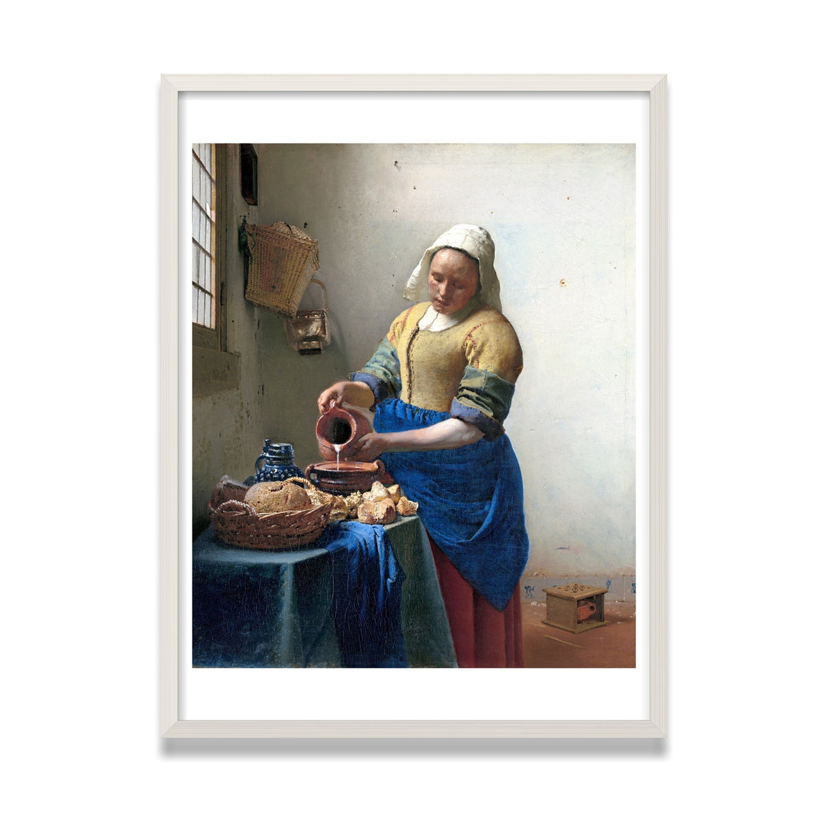 The Milkmaid, 24 × 32 in, White Oak frame